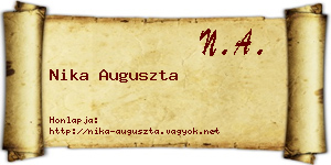 Nika Auguszta névjegykártya
